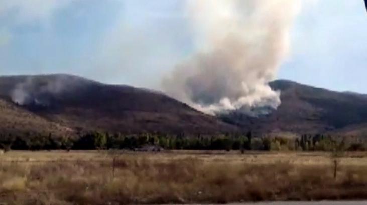 Çankırı’da orman yangını! Havadan karadan müdahale