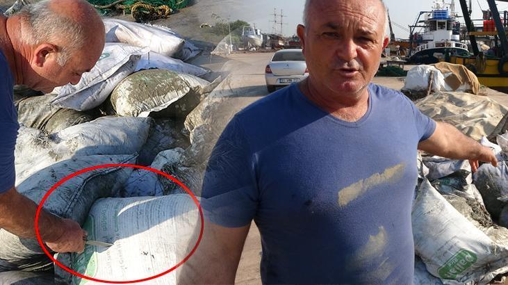 Balıkçılar ağlara takılan çuvalları açtı, şaşkına döndü: Teknenin gücü yetmedi