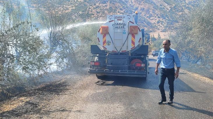 Siirt'teki yangın ormana sıçramadan söndürüldü