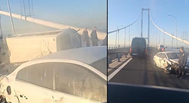 Osmangazi Köprüsü'nde zincirleme kaza! Çok sayıda yaralı var