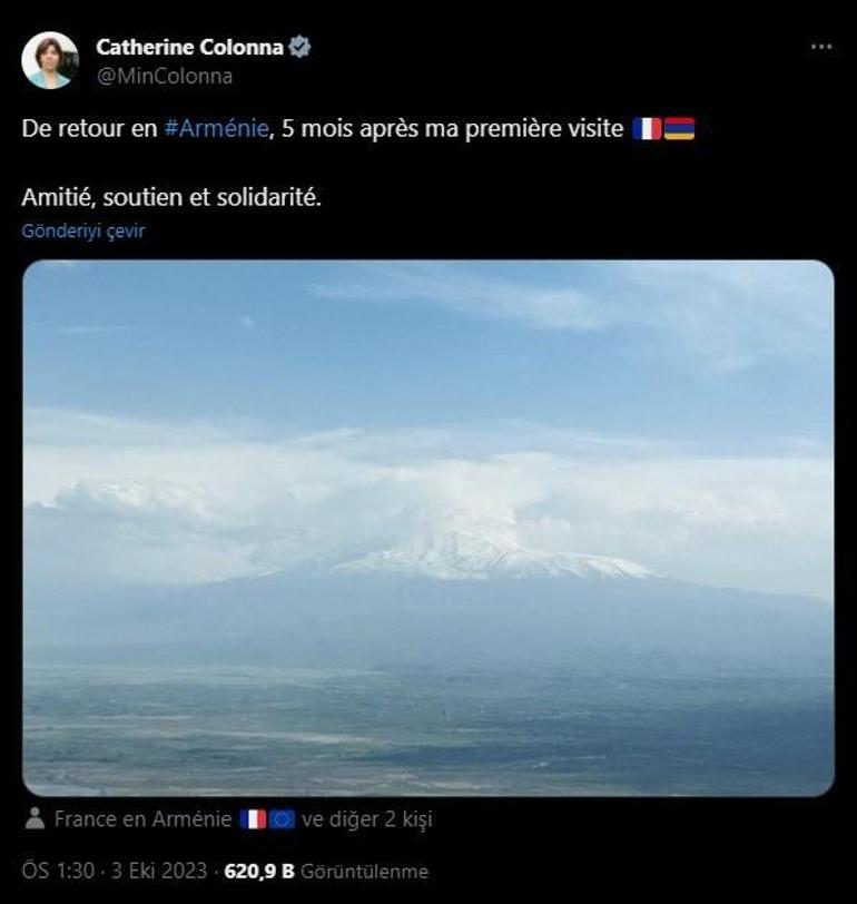 Fransa Dışişleri Bakanı'nın Ermenistan paylaşımı tepki topladı