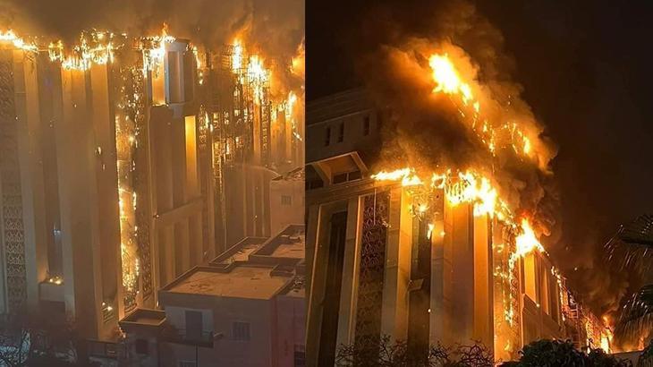 Mısır’da polis binasını alevler sardı! 38 kişi yaralandı