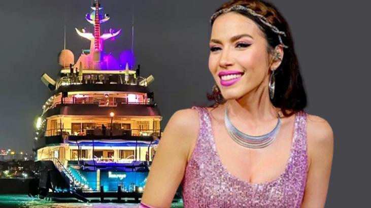 Burcu Güneş, Hintli milyarderin 500 milyon dolarlık teknesinde şarkı söyledi!