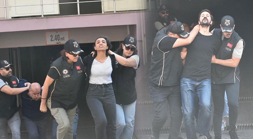 İzmir’de örgüt üyeliğinden gözaltına alınan 3 HDP’li adliyede sevk edildi