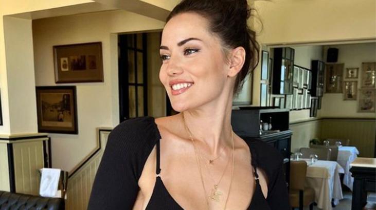 Fahriye Evcen’den yeni pozlar! Siyahlar içinde kamera karşısına geçti