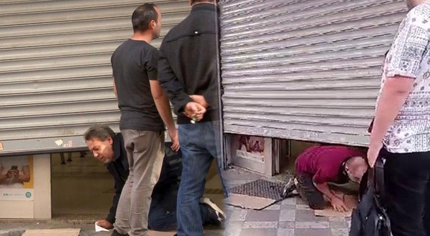 Gören şaşkına döndü! Vatandaşlar sürünerek kepengin altından girip çıktı
