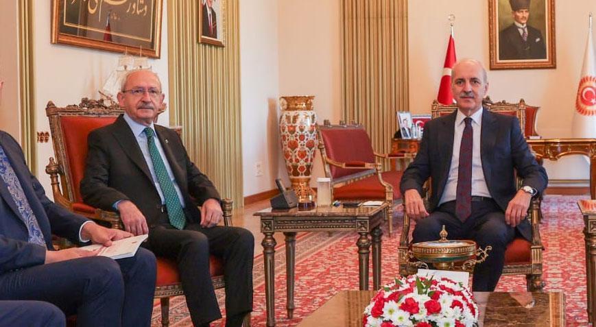 TBMM Başkanı Kurtulmuş, Kılıçdaroğlu’nu kabul etti