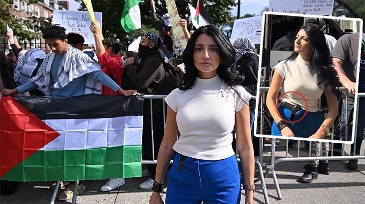 Skandalın adresi üniversite! Belinde silahla geldi, Filistinlilere gözdağı verdi