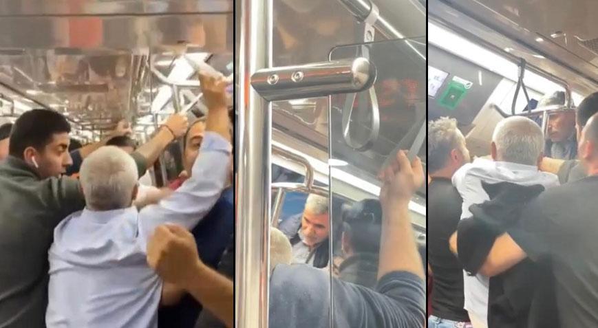 Metroda ‘tükürük’ kavgası! Bir anda boks ringine döndü