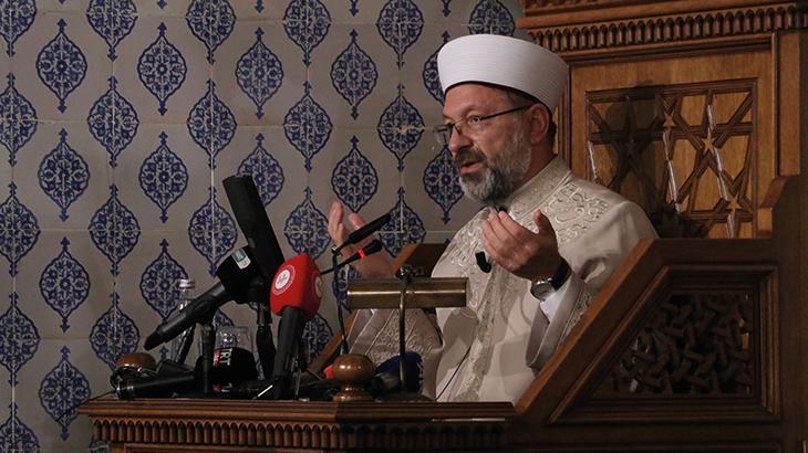 Diyanet İşleri Başkanı Erbaş, Hacı Bayram Veli Cami’nde Filistin için dua etti