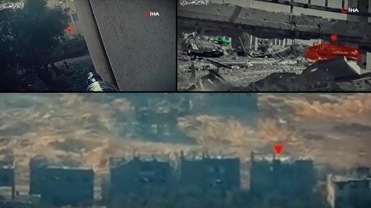 İzzeddin el-Kassam Tugayları’dan yeni video! Gazze’ye giren tanklar böyle imha edildi