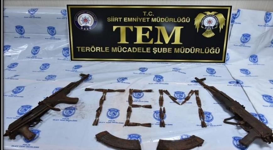 Siirt’te terör operasyonu! Silah ve fişekler ele geçirildi