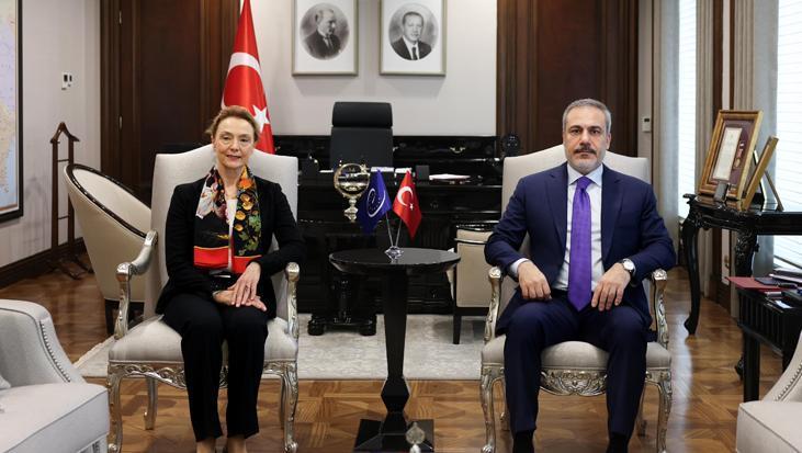 Bakan Fidan, Avrupa Konseyi Genel Sekreteri Buric’i kabul etti