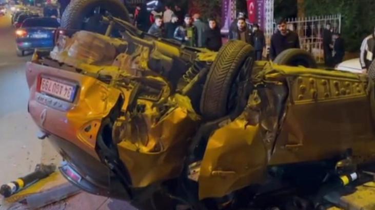 Alkollü sürücünün kullandığı otomobil kaza yaptı