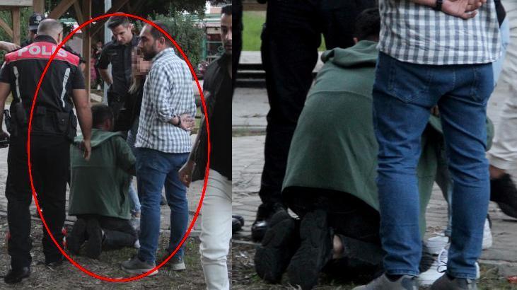 Polis seferber oldu, ağlayarak sevgilisinin ayaklarına kapandı!