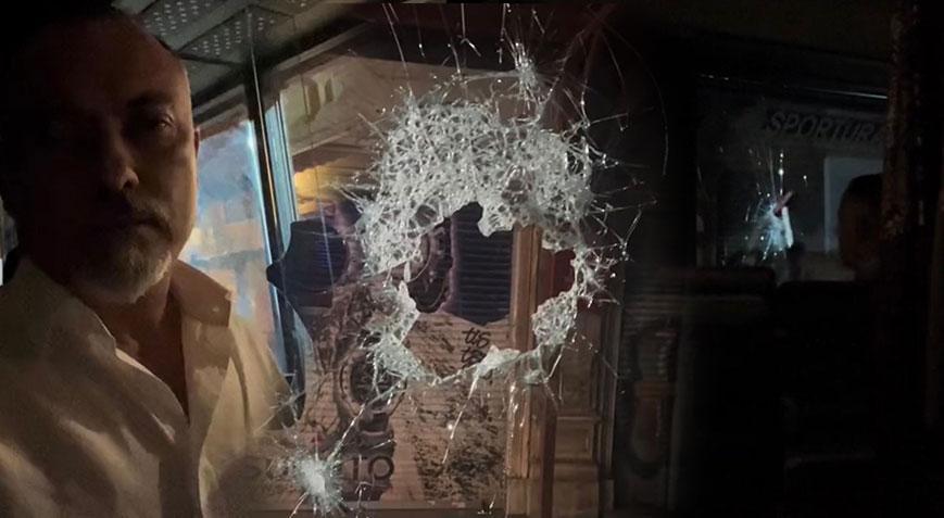 Dükkanında mahsur kalan iş yeri sahibi ortalığı birbirine kattı