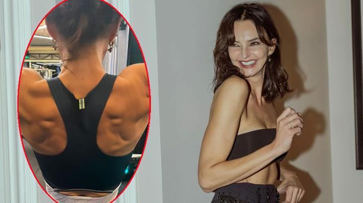 50 yaşındaki Hande Ataizi sırt kaslarını paylaştı