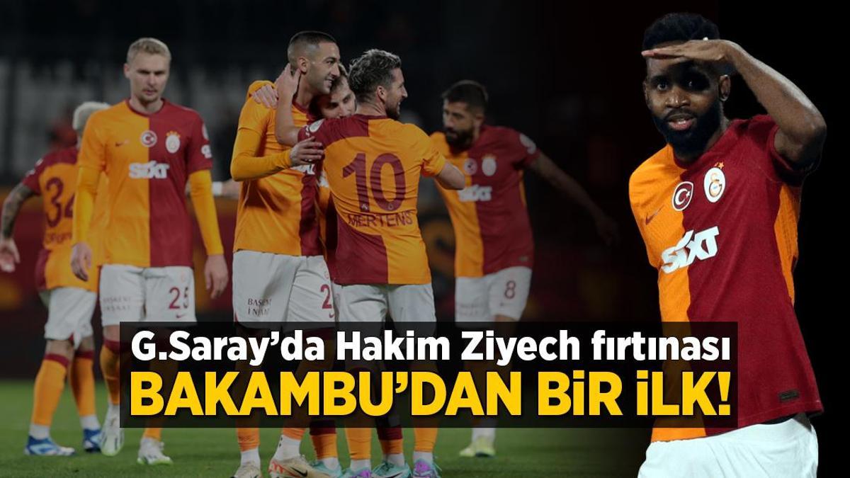 Galatasaray’da Cedric Bakambu’dan bir ilk! Hakim Ziyech fırtınası