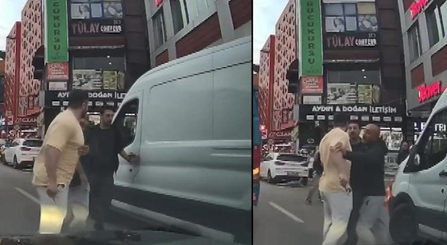 Hatalı park tartışmasında dehşet anları! Tekme atıp bıçakla üzerine yürüdü