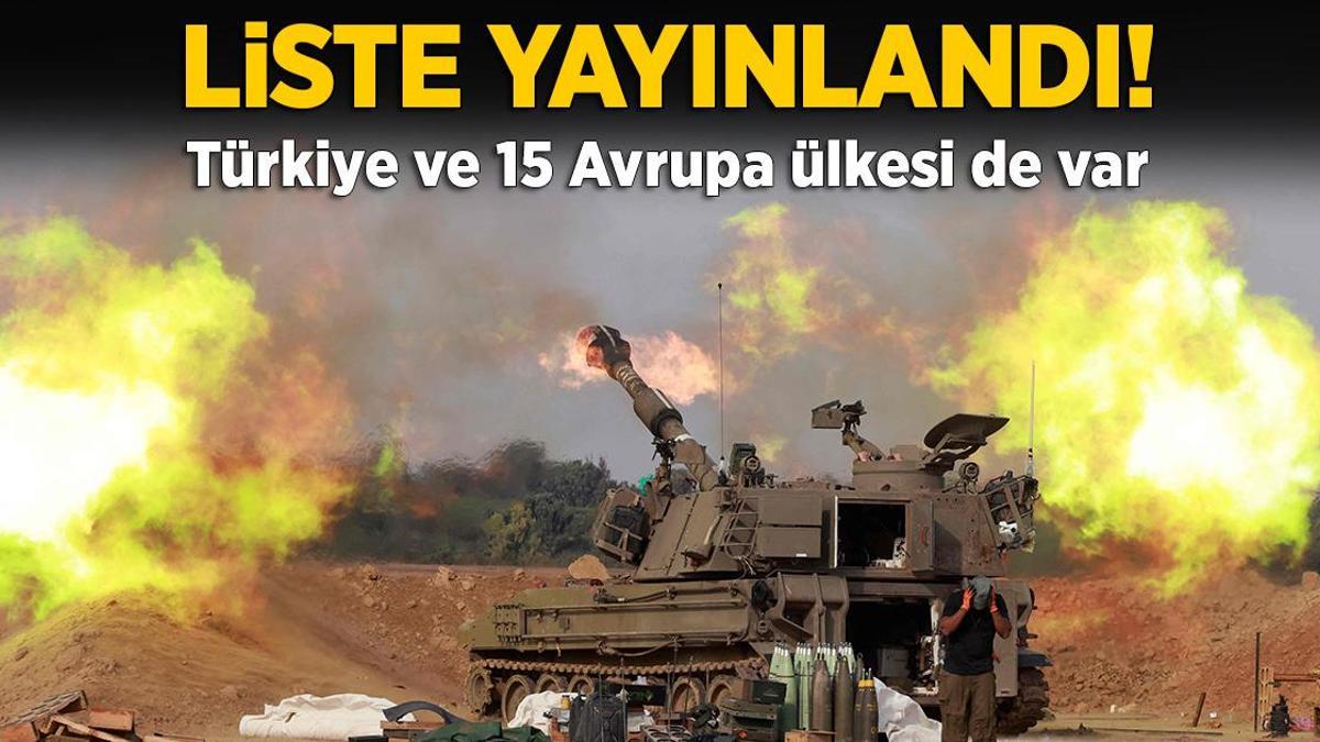 Gazze’deki savaşta son dakika… Liste yayınlandı! Türkiye ve 15 Avrupa ülkesi var