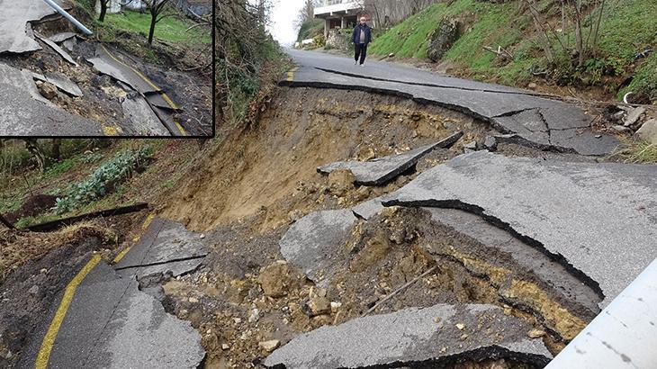 Akçakoca’da heyelan! İki köy yolu kapandı