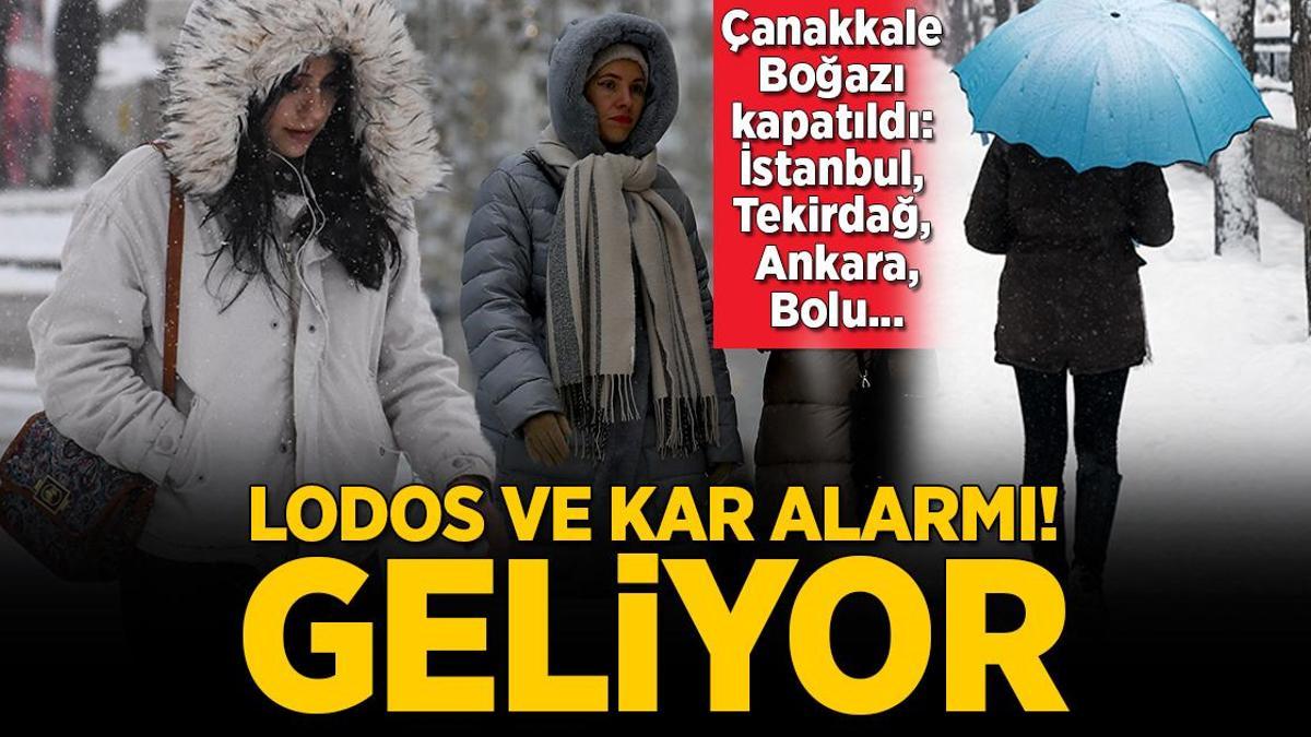 Son dakika… Meteoroloji’den lodos ve kar uyarısı! Çanakkale Boğazı kapatıldı