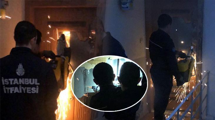 Hırsız eve yerleşti! Çaresiz kalınca motorlu testereyle kapı kesildi