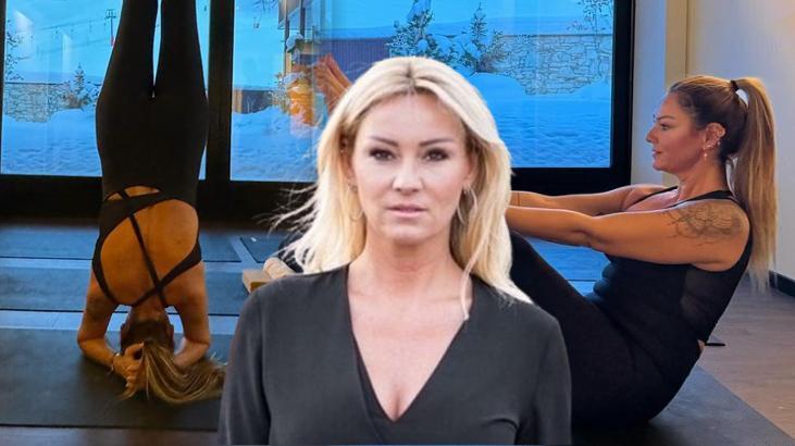 Pınar Altuğ amuda kalktı! Esnekliğini konuşturdu