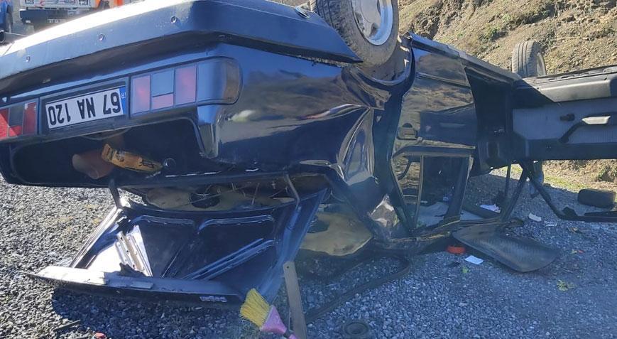 Otomobil takla attı! 90 yaşındaki sürücüsü öldü, eşi ve komşusu yaralandı