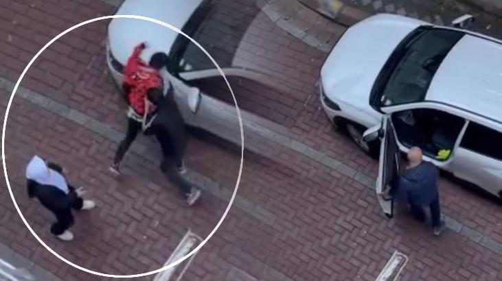 Kaput göçerten yumruk kamerada!