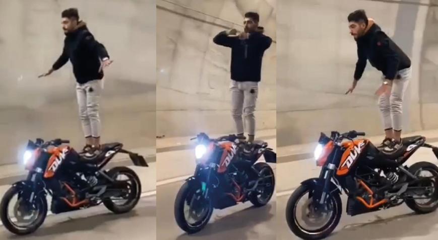 Motosikletteki akrobatik hareketleri olay olmuştu! Cezadan kaçamadı