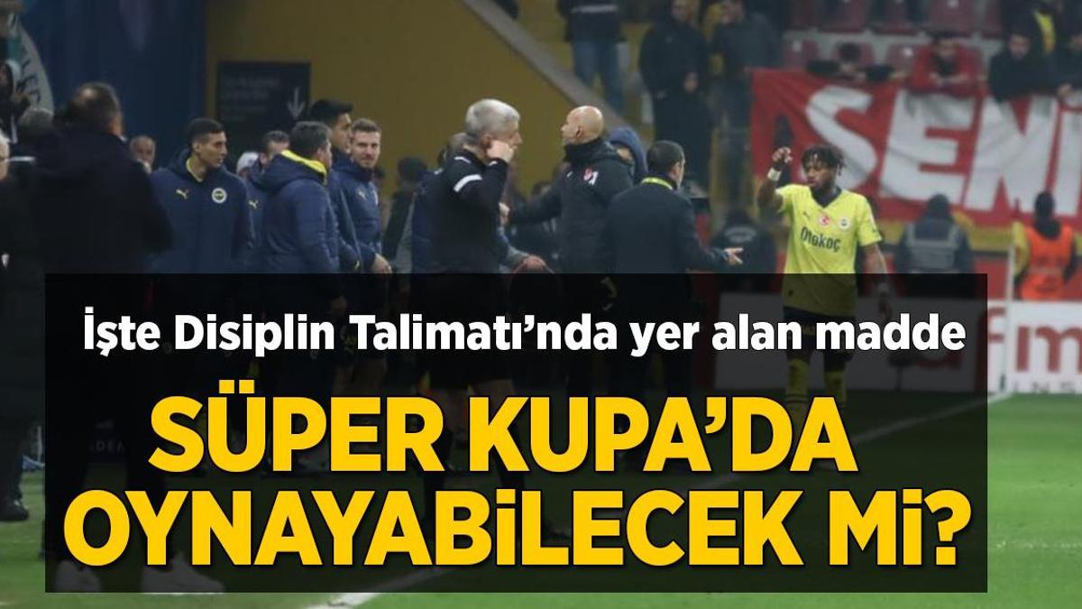 Fenerbahçe’de Fred, Süper Kupa maçında oynayabilecek mi? İşte Disiplin Talimatı’nda yer alan madde