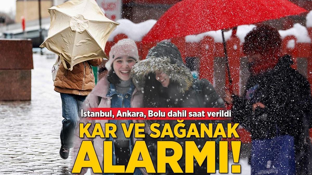 Son dakika… Meteoroloji haritayı güncelledi! Kar ve sağanak alarmı: İstanbul, Ankara, Bolu için saat verildi