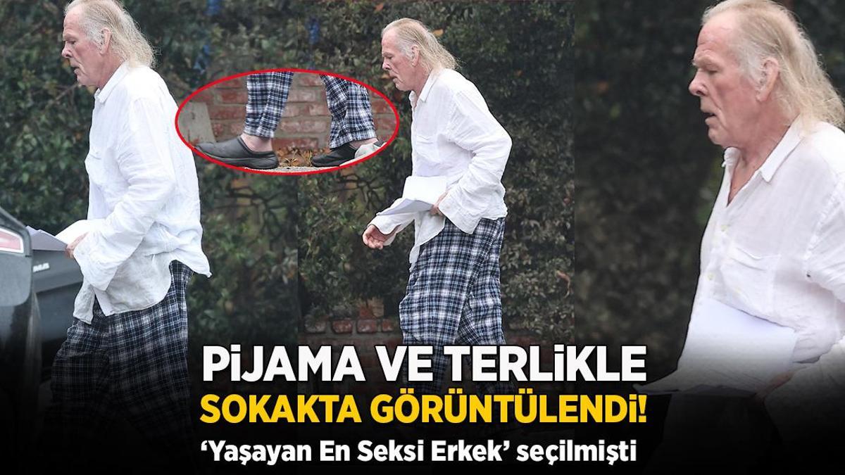‘Yaşayan En Seksi Erkek’ seçilmişti! Sokakta pijamayla görüntülendi