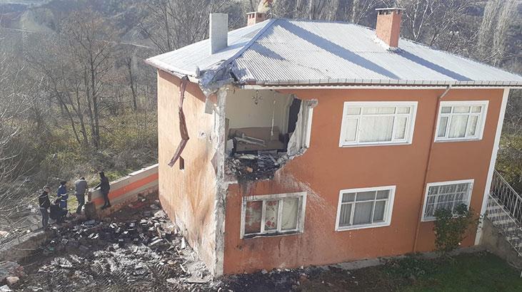 10 metreden uçan kamyon evin ikinci katına çarptı