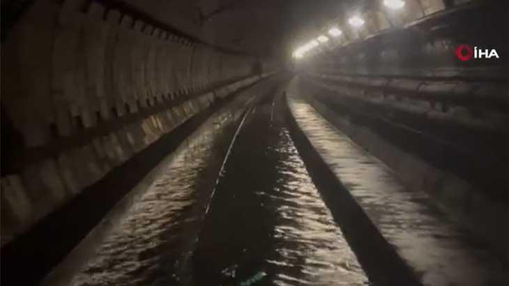 İngiltere’de tüneli su bastı! Tren seferleri iptal edildi