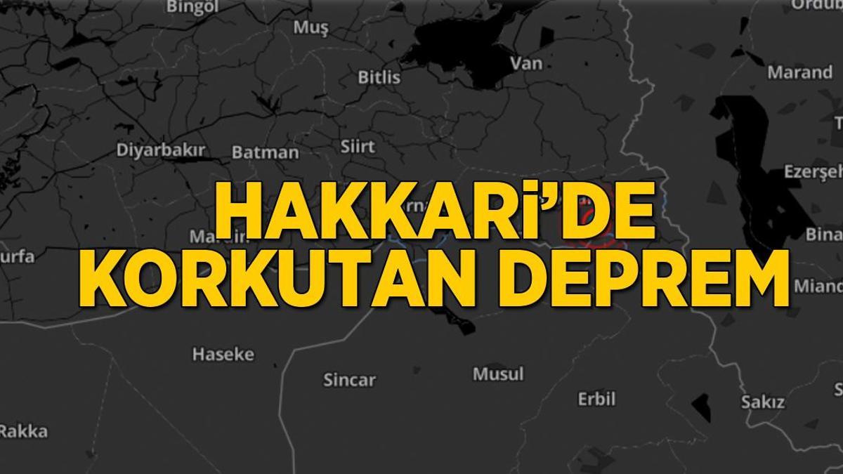 Hakkari’de 4.4 büyüklüğünde deprem