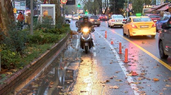 Bağdat Caddesi'ndeki tehlike! Bisiklet kullananlar isyan etti