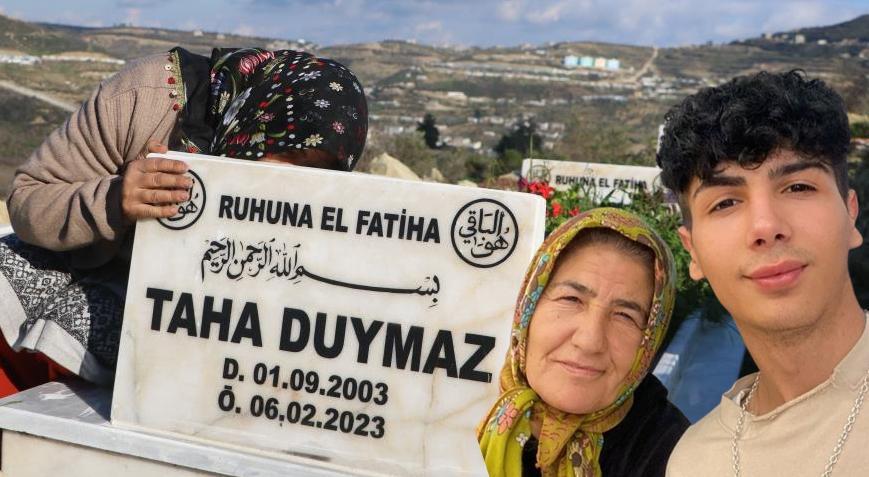 Depremde 2 kardeşi ile birlikle ölen Taha Duymaz’ın annesi: ‘Mutfağında yatıyorum’