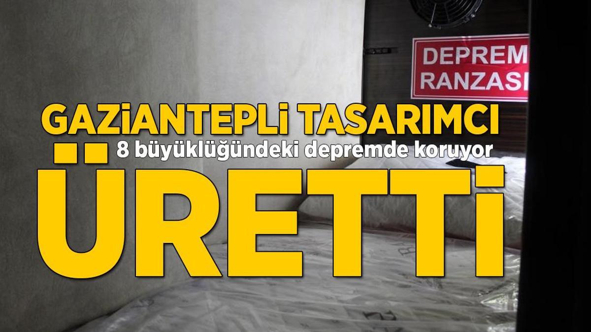 8 büyüklüğündeki depreme karşı koruyor! Gaziantepli tasarımcı deprem ranzası üretti
