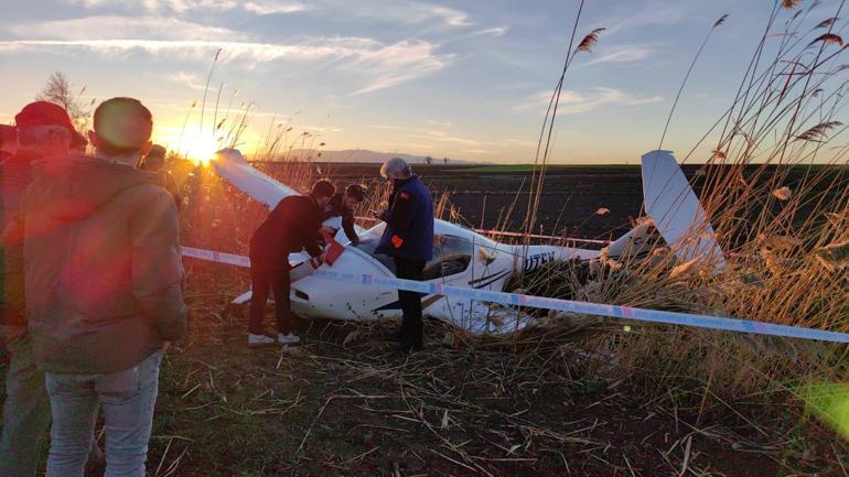 Bursa'da son mezuniyet uçuşunu yapan pilot ölümden döndü