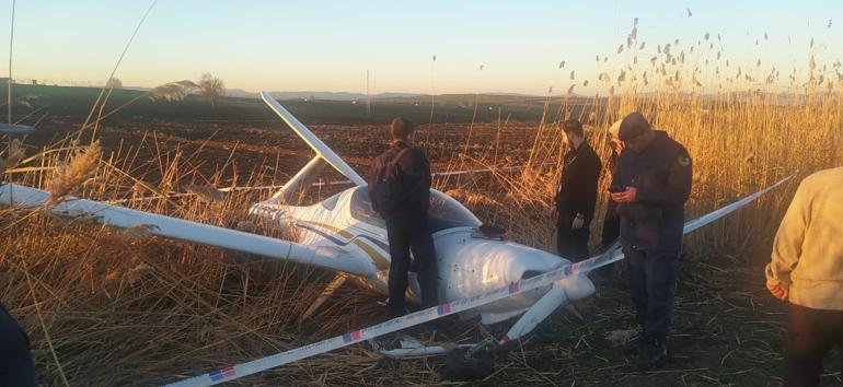 Bursa'da son mezuniyet uçuşunu yapan pilot ölümden döndü