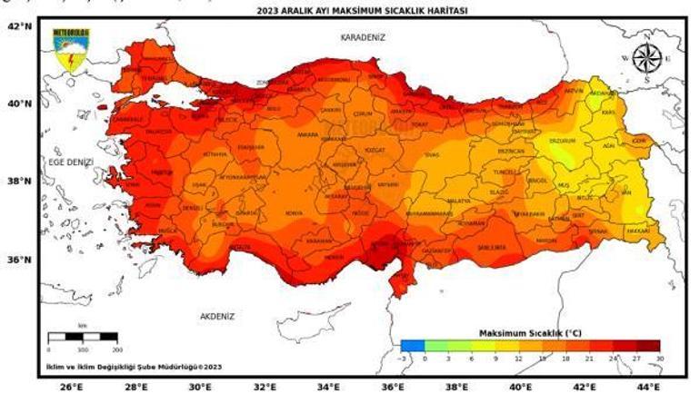 Türkiye'de hava sıcaklıklarının mevsim normallerinde sürdüğü tek il
