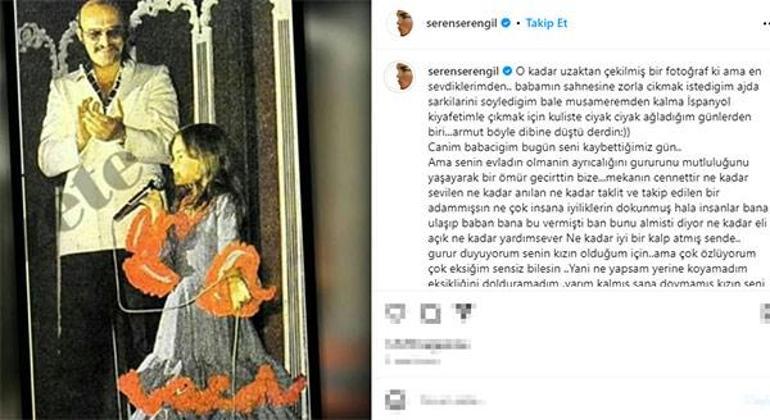 Seren Serengil'in baba özlemi! 'Armut böyle dibine düştü'