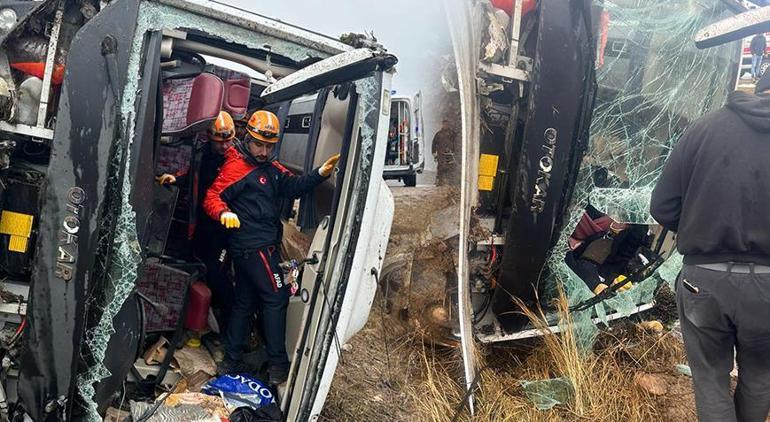 Van'da yolcu midibüsü devrildi! 7'si çocuk 27 kişi yaralandı