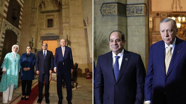 Cumhurbaşkanı Erdoğan, Sisi ile birlikte İmam Şafi Türbesi’ni ziyaret etti