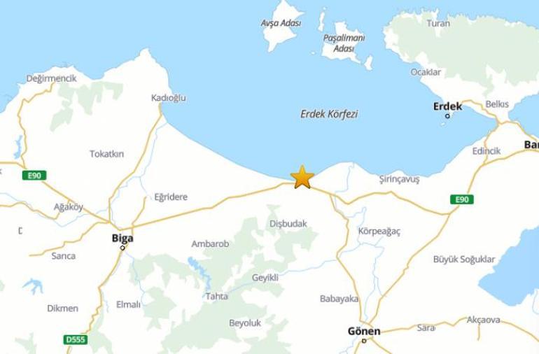 Son dakika: Marmara Denizi'nde 3.6 büyüklüğünde deprem