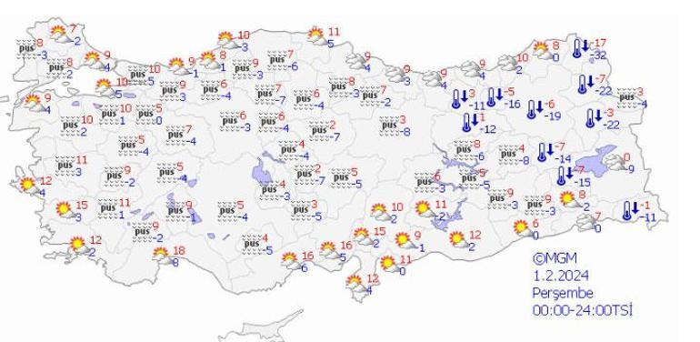 Son dakika... Meteoroloji yarın için uyardı! Bazı illerde sıcaklık eksi 32’lere düşecek! İstanbul’a kar yağacak mı?