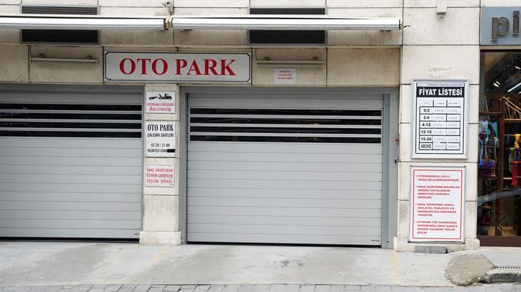 Laleli’de bir otoparkın giriş-çıkış ücreti 340 TL’ye yükseldi