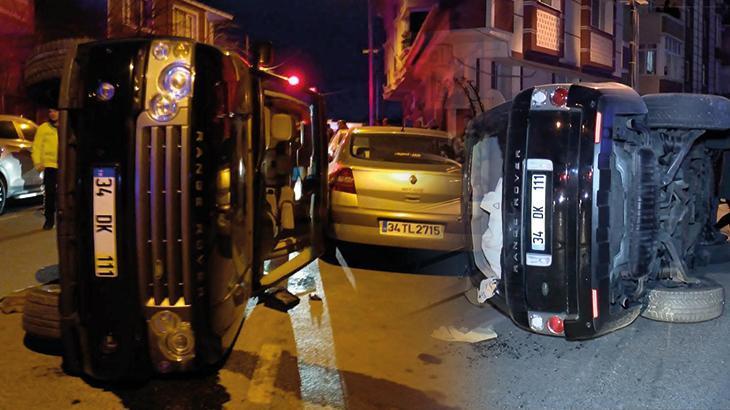 Gaziosmanpaşa’da feci kaza! Cip sokaktaki 6 araca çarptı